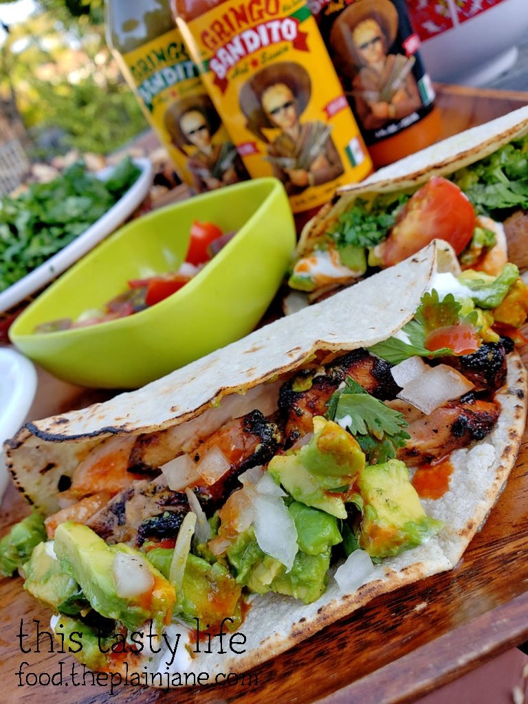 Homestyle Grilled Chicken Tacos with Gringo Bandito Hot Sauce