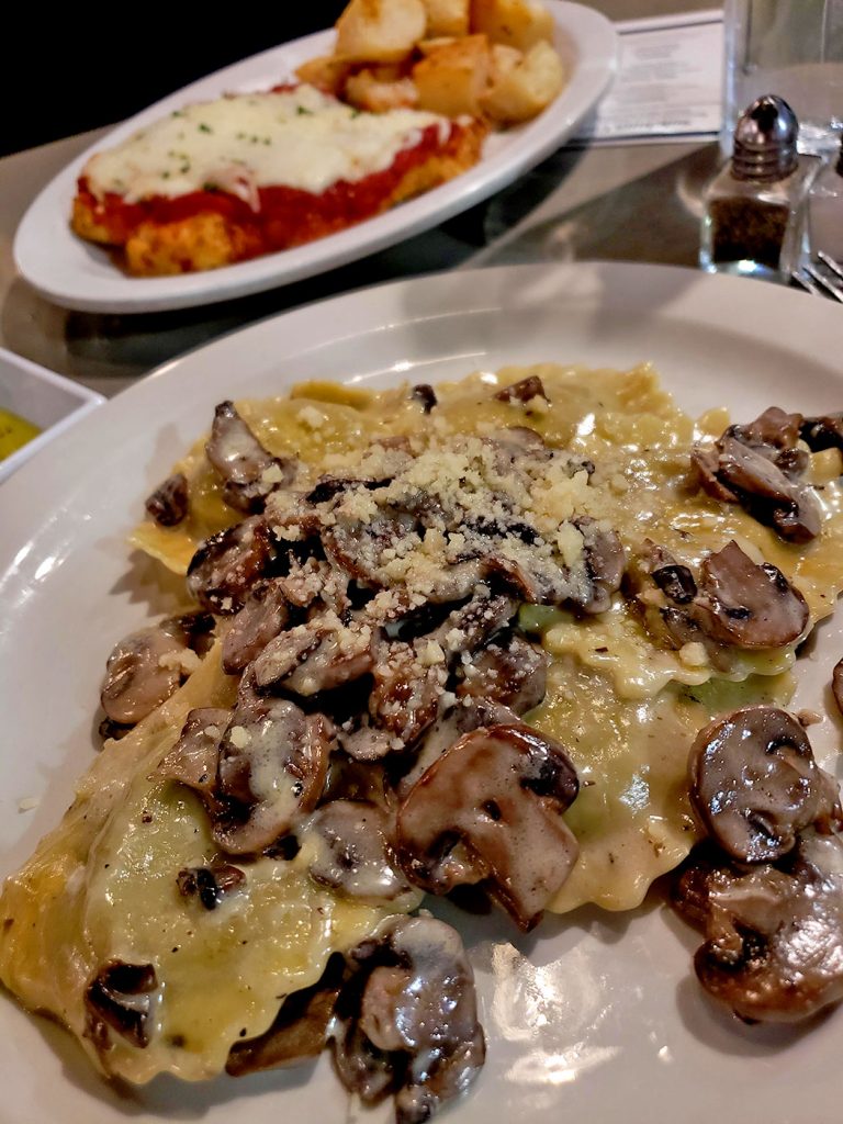 Mushroom Ravioli at Soleluna Cafe - San Diego, CA