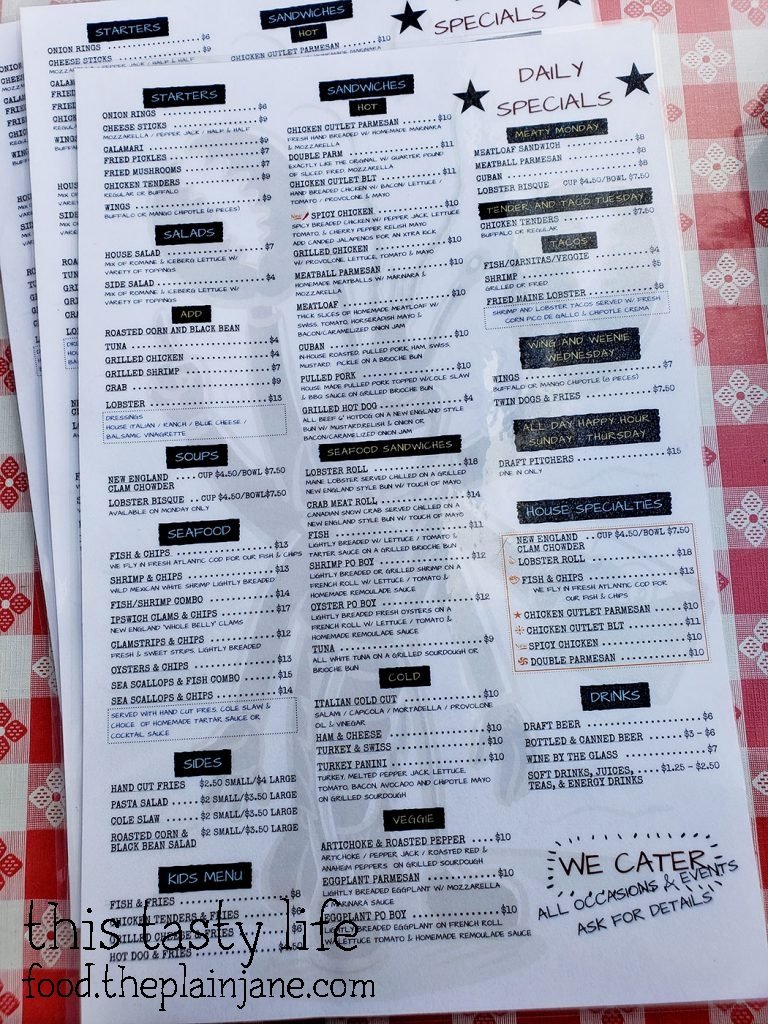 Menu - Pete's Seafood - North Park - San Diego, CA