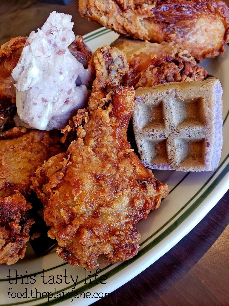 Chicken and Ube Waffles
