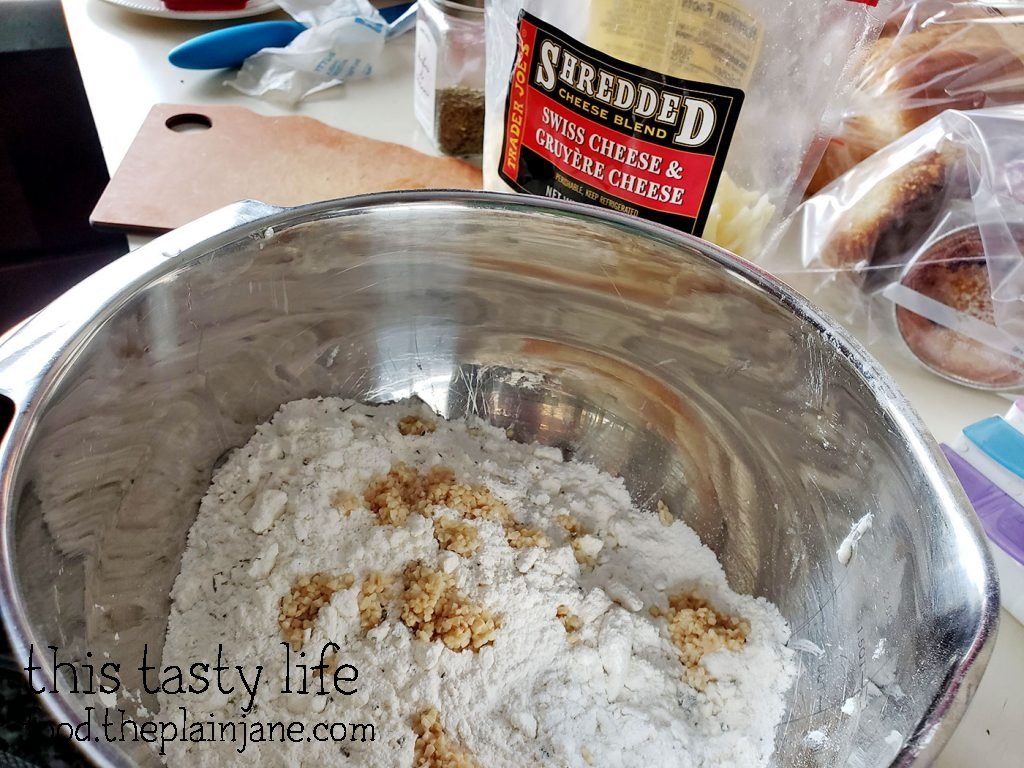 Cheese and Garlic for the Savory Scones with Cheese, Garlic, and Herbs