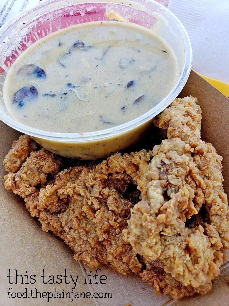 Chicken Fried Steak with Mushroom Gravy at Sunnyboy Biscuit Company
