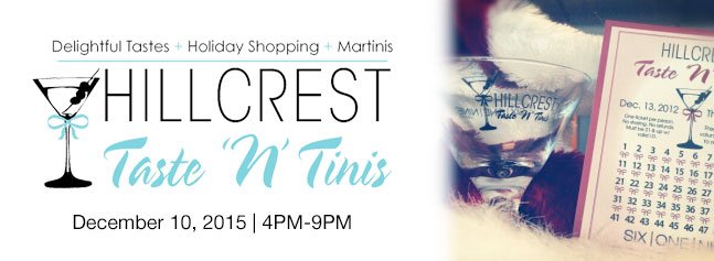 Taste n’ Tinis in Hillcrest on December 10th, 2015