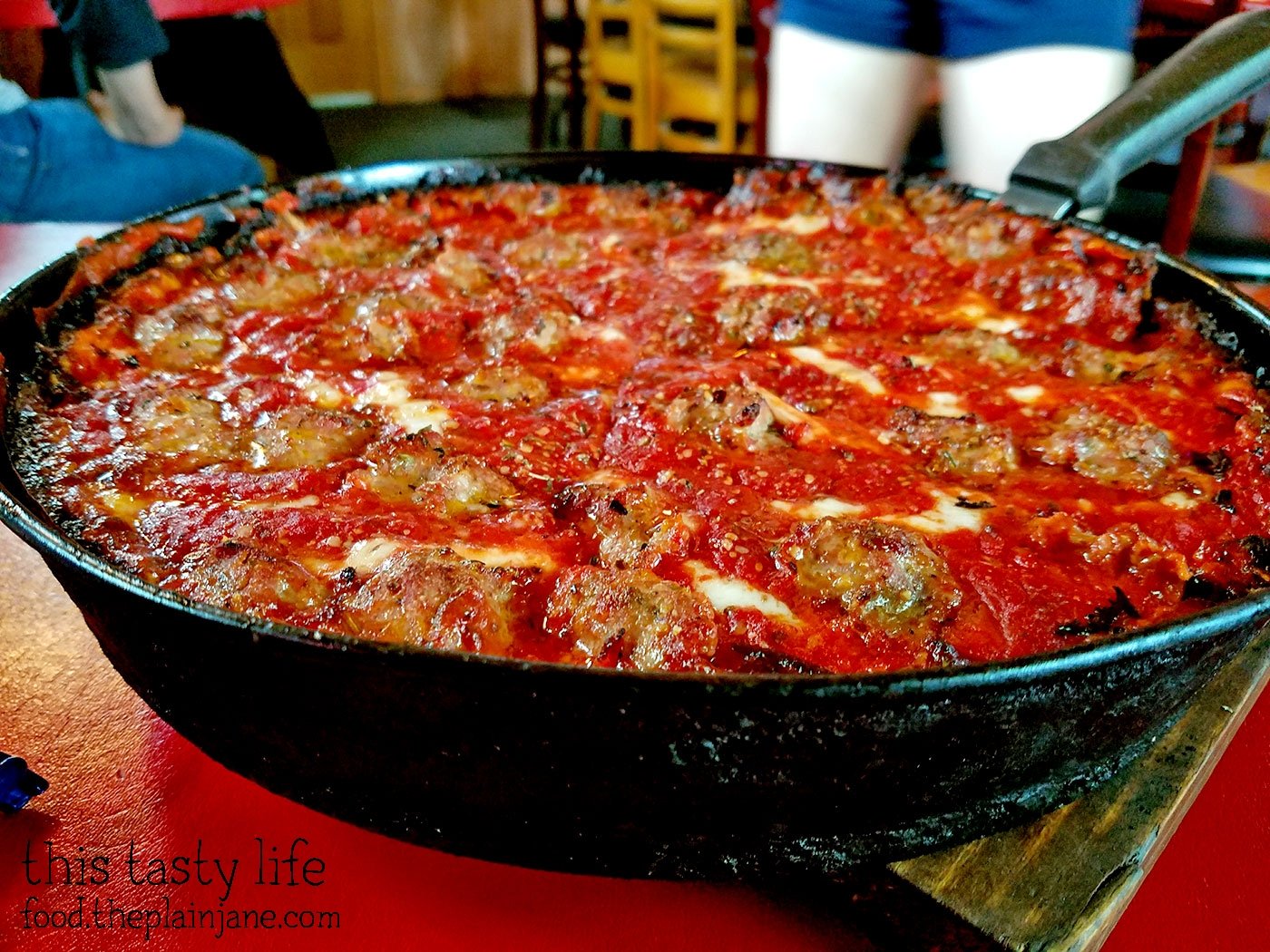 First taste of Deep Dish Pizza in Chicago